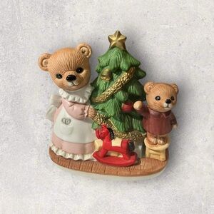 Vintage Homco Christmas Tree Bear Figurine #5114